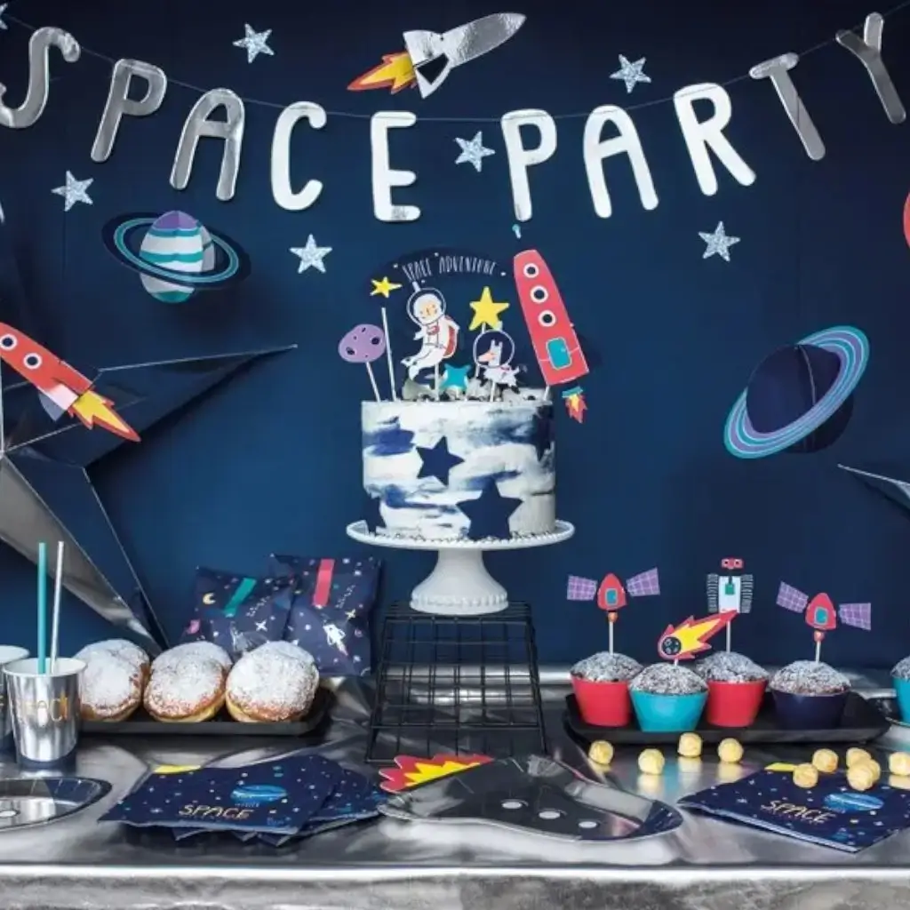 Set van 6 Bekers - Space Party - 200ml