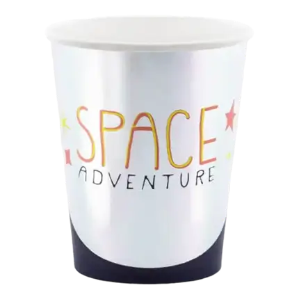 Set van 6 Bekers - Space Party - 200ml