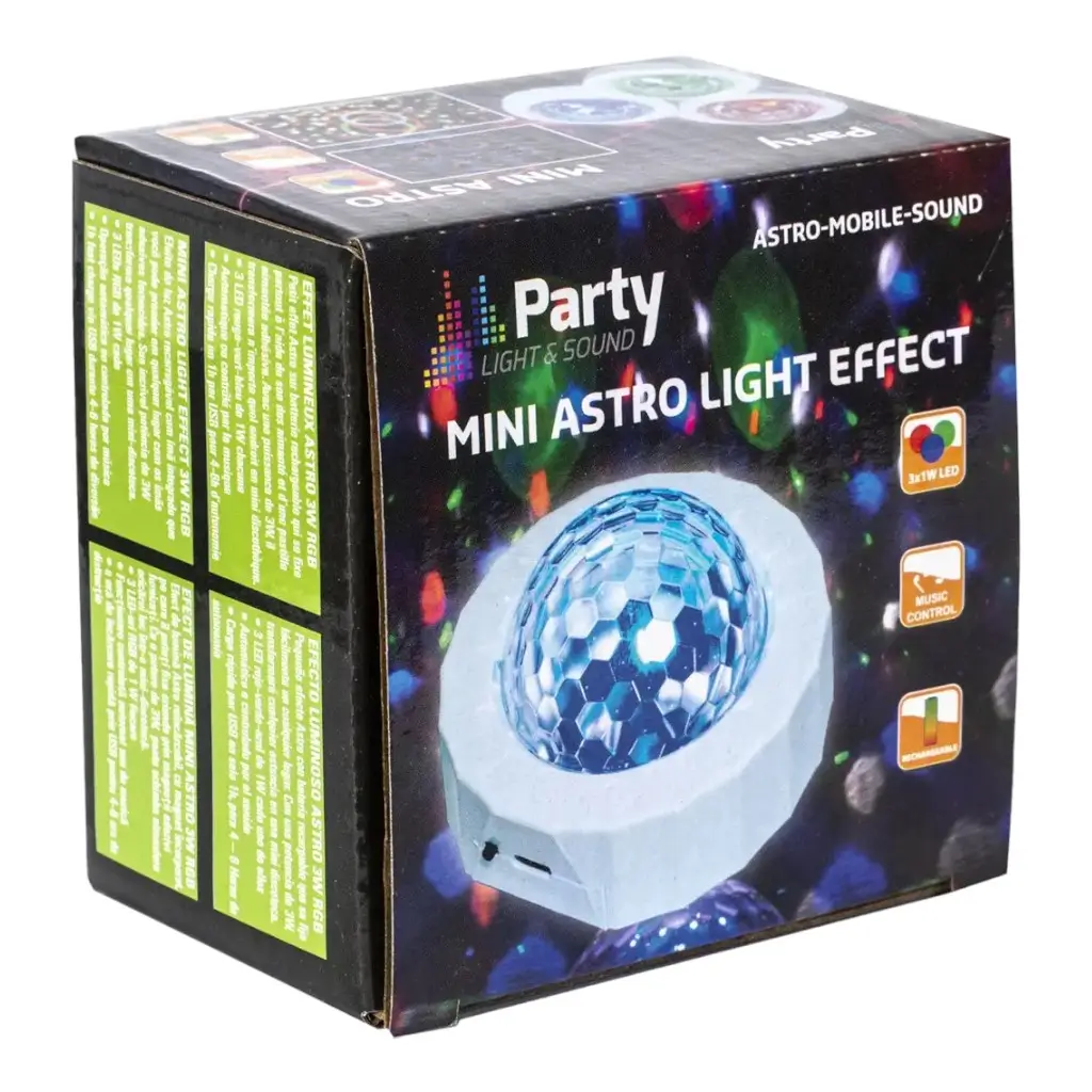 Lichteffect ASTRO-MOBILE-SOUND RGB 3W