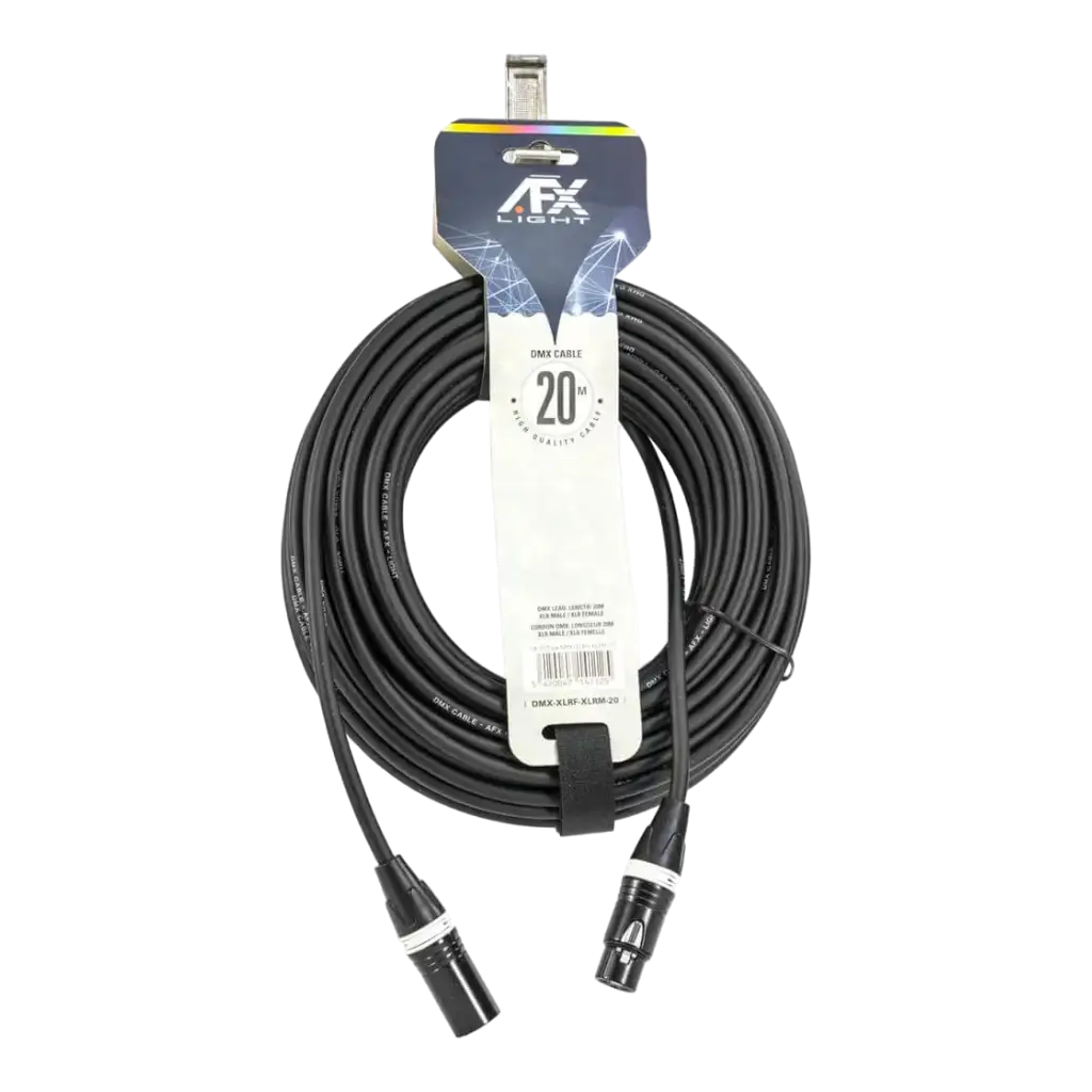 DMX-kabel mannelijk/vrouwelijk 20m