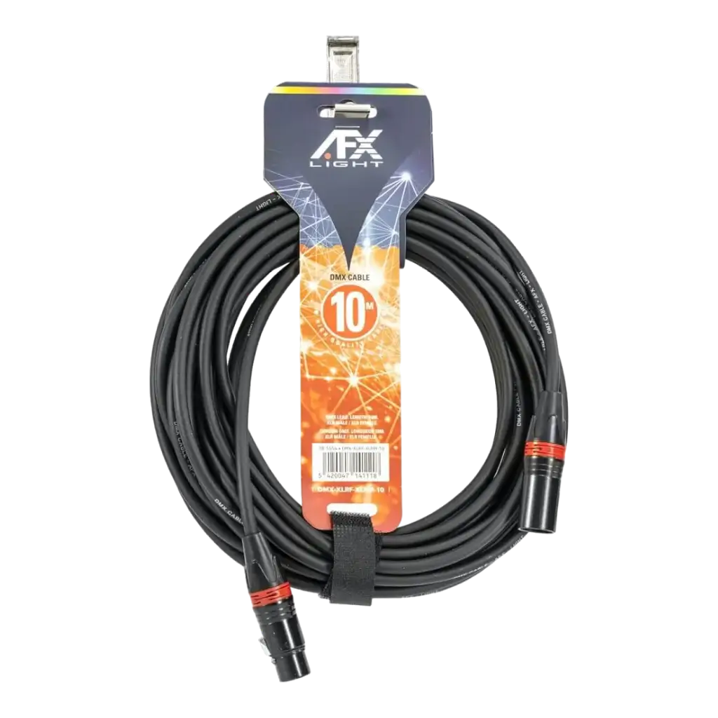 DMX-kabel mannelijk/vrouwelijk 10m
