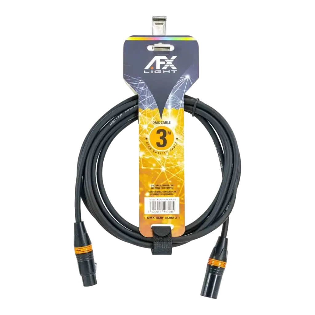 DMX-kabel mannelijk/vrouwelijk 3m