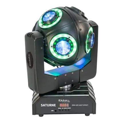 DMX SATURNE 4 in 1 LED bogen met lichtringen