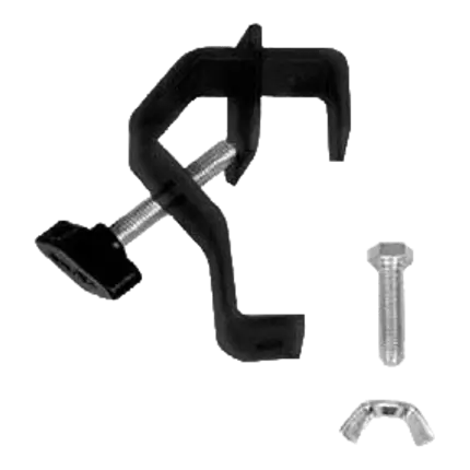 Zwarte haak met tegenplaat