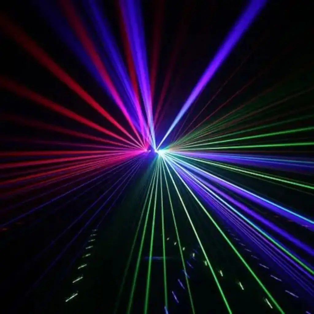 BoomTone DJ Multipoint Laser en Gobo - Zes ogen RGB
