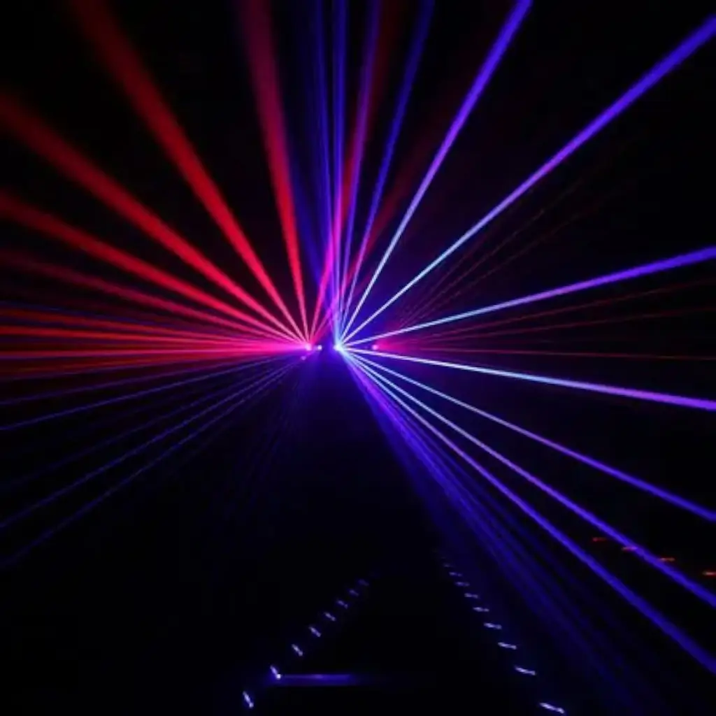 BoomTone DJ Multipoint Laser en Gobo - Zes ogen RGB