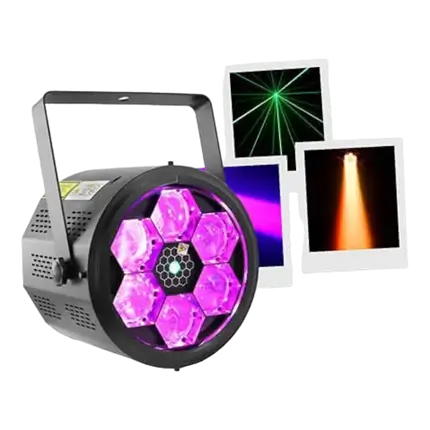 BoomTone DJ 2 in 1 LED draai- en lasereffect - BEE-FX LZR