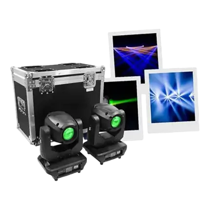 2 Mac Mah Beam koppen met Flight Case - MAC BEAM1R-FC