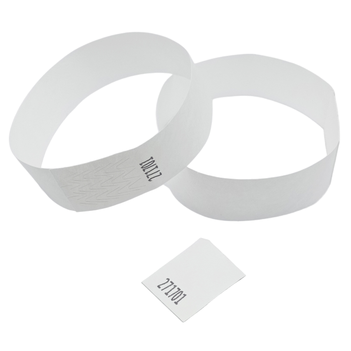 Tyvek® Wit papieren polsbandje Ongemarkeerd