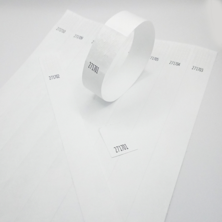 Tyvek® Wit papieren polsbandje Ongemarkeerd