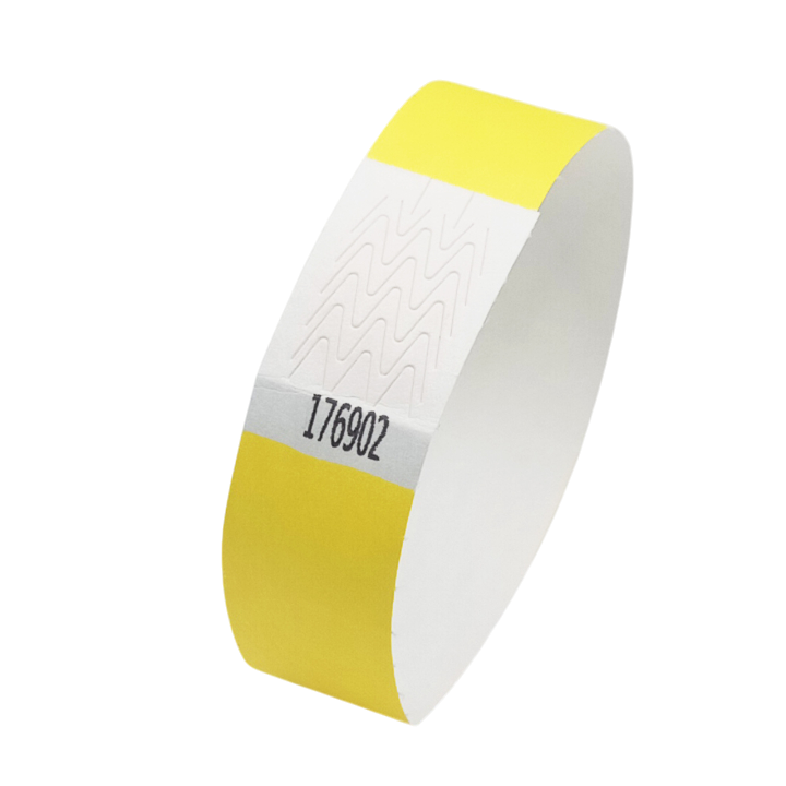 Papiergeel Tyvek®-polsbandje zonder markering
