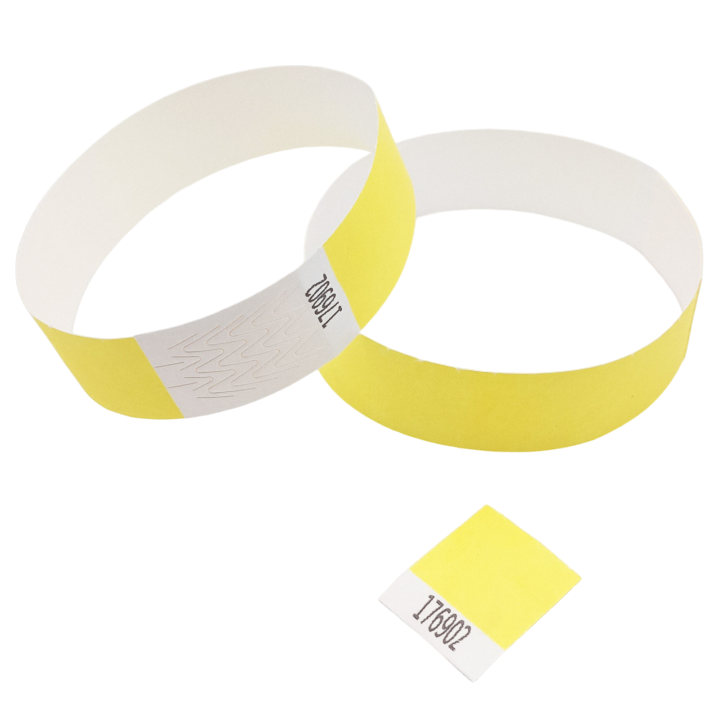 Papiergeel Tyvek®-polsbandje zonder markering