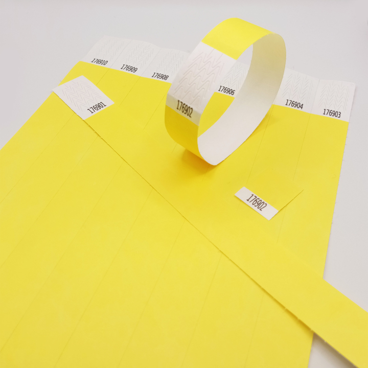 Papiergeel Tyvek®-polsbandje zonder markering