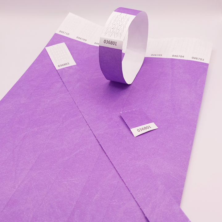 Tyvek® polsband paars papier zonder markering