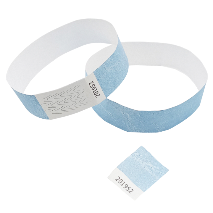 Tyvek® polsbandje lichtblauw papier zonder markering