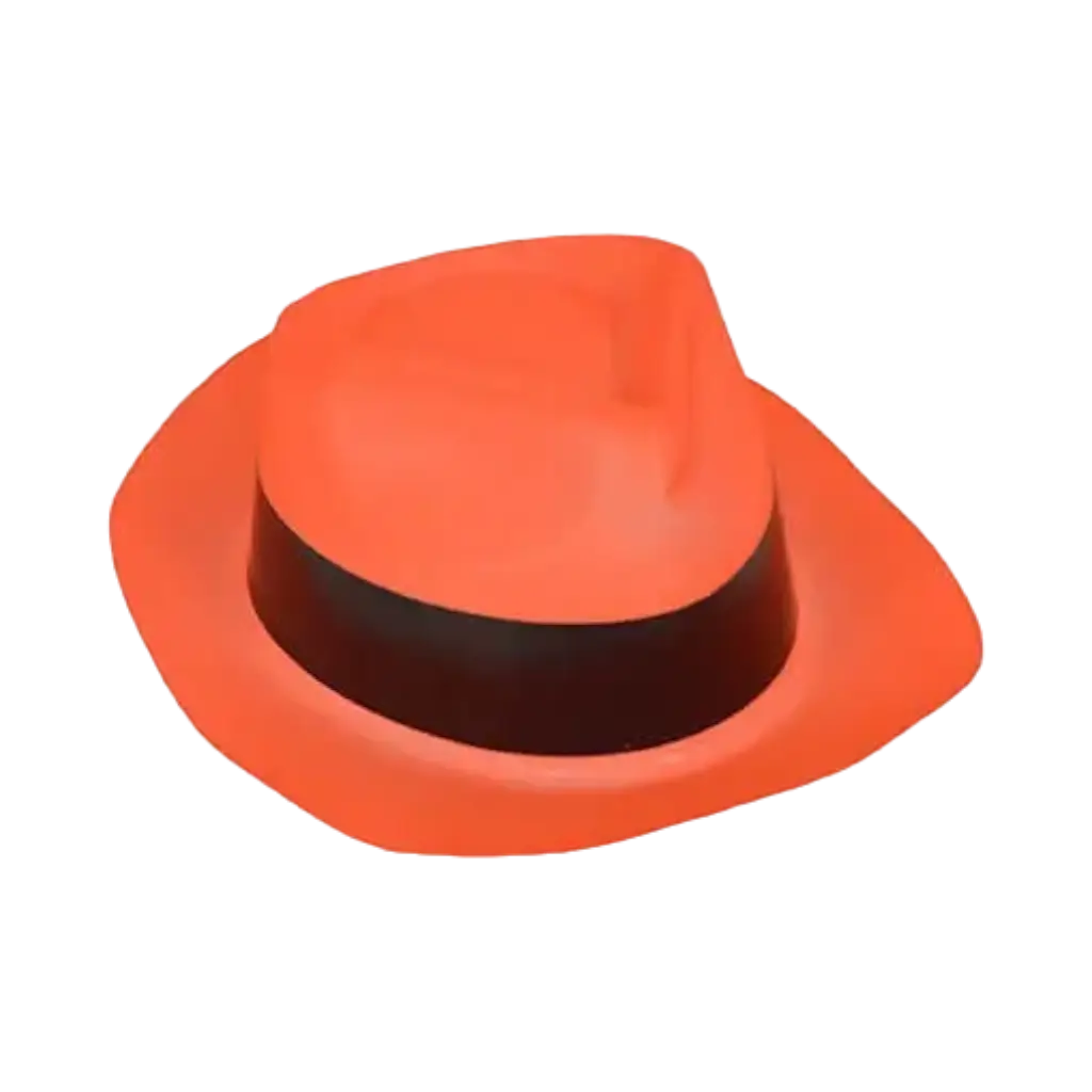 Tribly Mafioso stijl hoed neon oranje