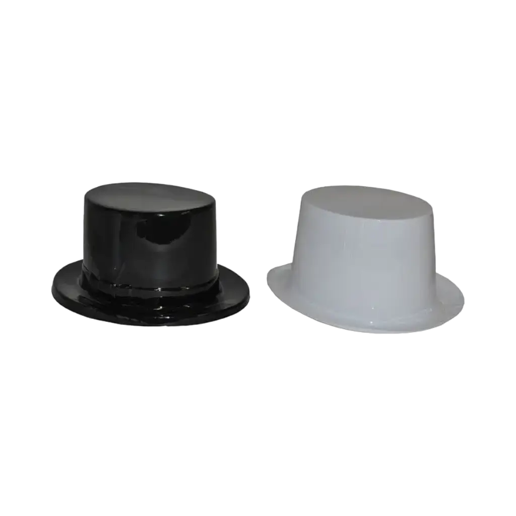 Witte plastic hoed