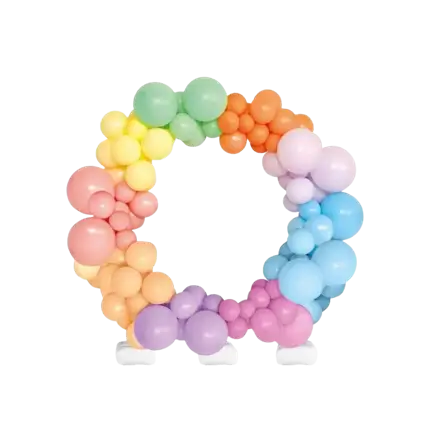 Grote cirkel ballonnenboog op voet - 200 cm