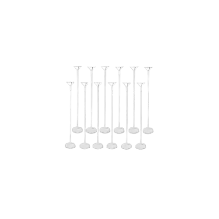 12 Ballonprikkers op Voet 43cm voor Tafel met Zelfklevend
