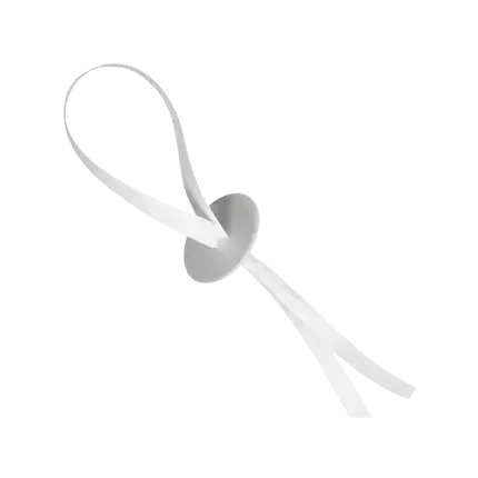 Witte ballon sluitband 120cm