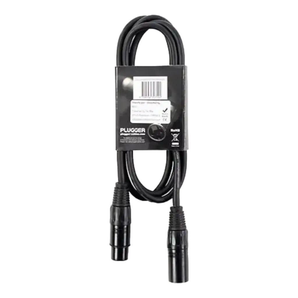DMX-kabel XLR Female 3b - XLR Male 3b 1m50 Easy - Plugger