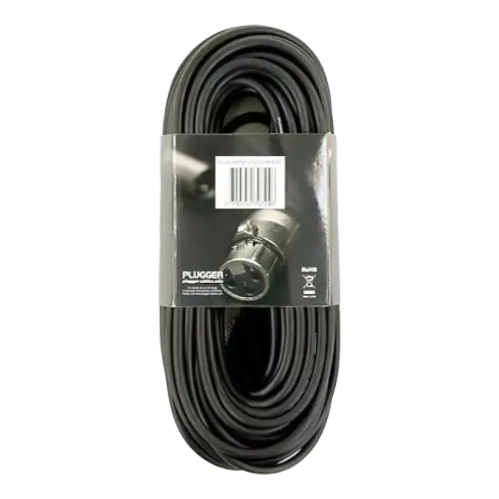 DMX-kabel XLR Female 3b - XLR Male 3b 20m Easy - Plugger