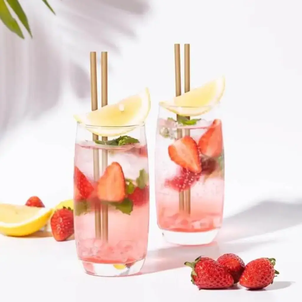 20cm ø6mm suikerrietstro van biologische oorsprong - 250 per verpakking