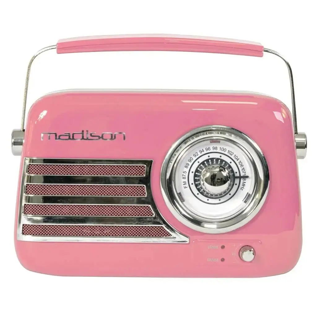 Vintage Standalone Radio met Bluetooth USB & FM 30W Roze