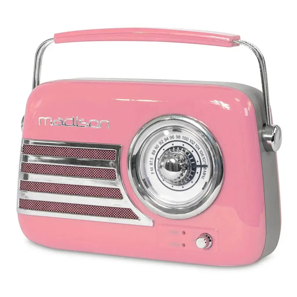 Vintage Standalone Radio met Bluetooth USB & FM 30W Roze