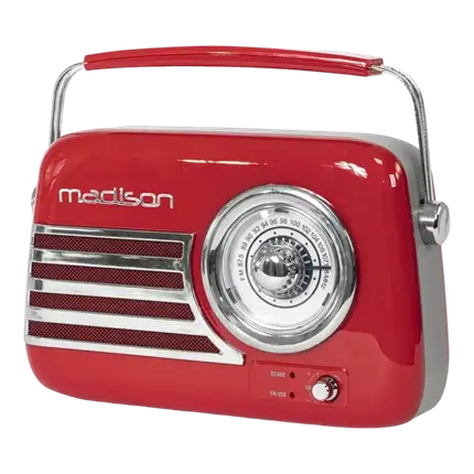 Vintage standalone radio met Bluetooth USB & FM 30W Rood