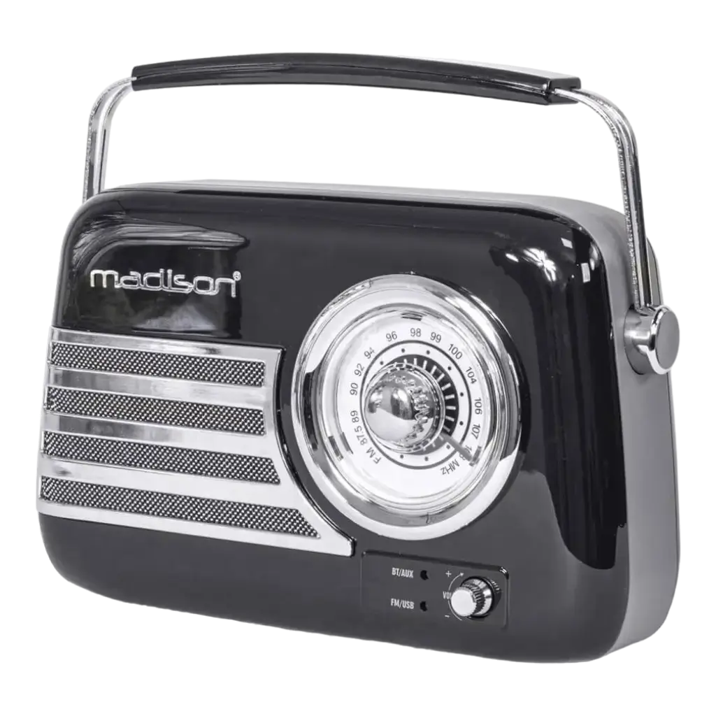 Vintage Standalone Radio met Bluetooth USB & FM 30W Zwart