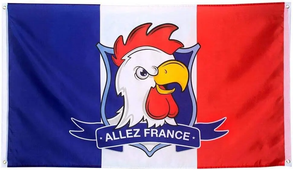 Frankrijk Hanenhoofd Vlag 150x90cm (47"x36")