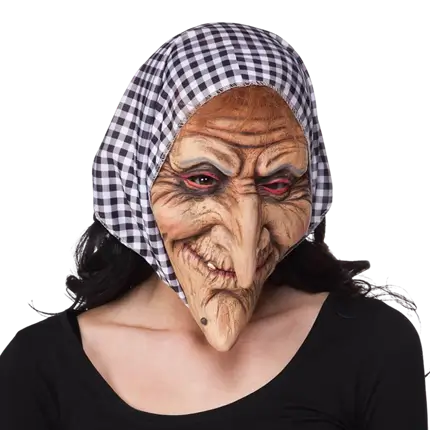 Heksengezichtsmasker met kap
