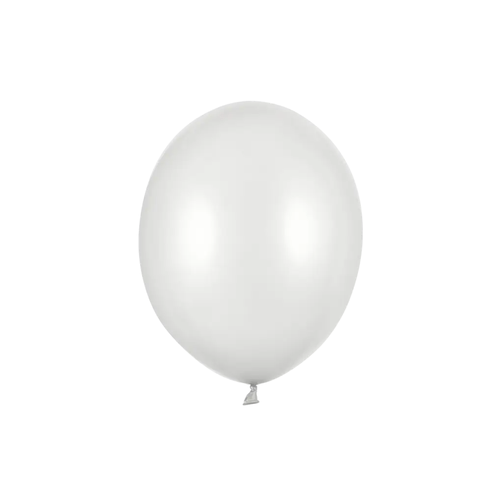 Set van 10 zilveren metallic ballonnen