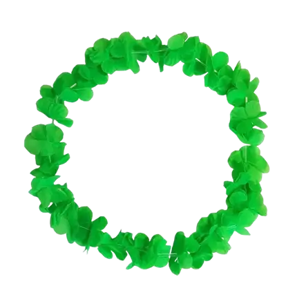 Ketting met neongroene Hawaïaanse bloem