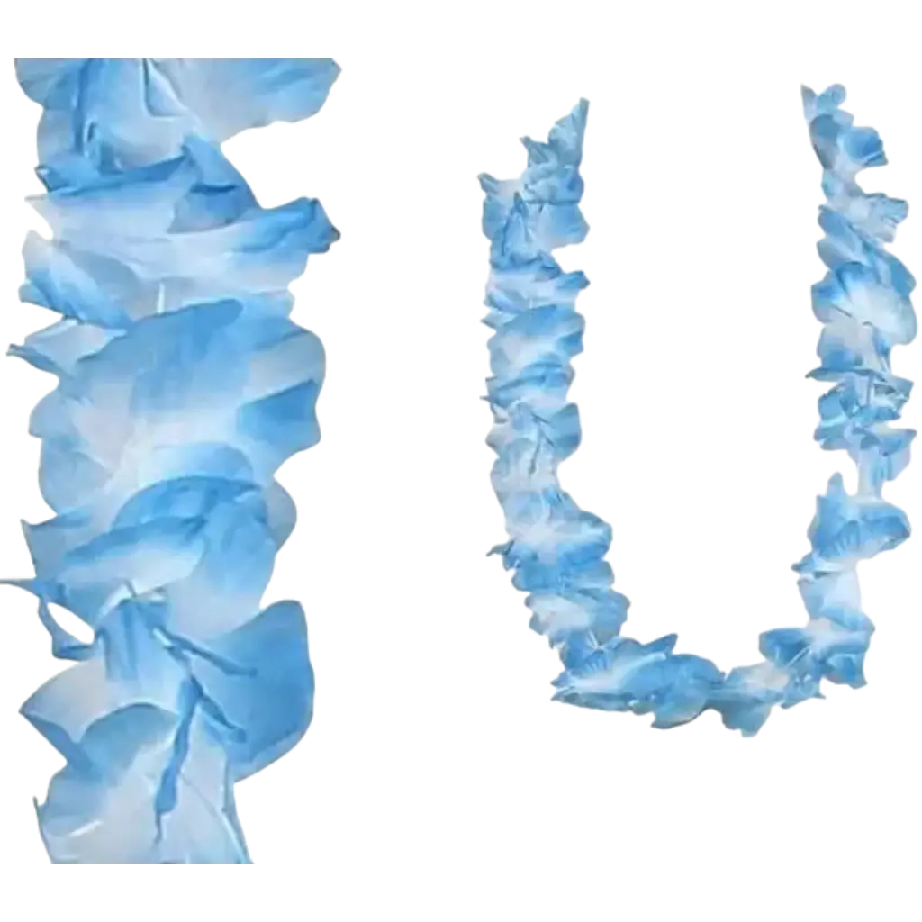 Blauw met witte Hawaiiaanse bloemenketting