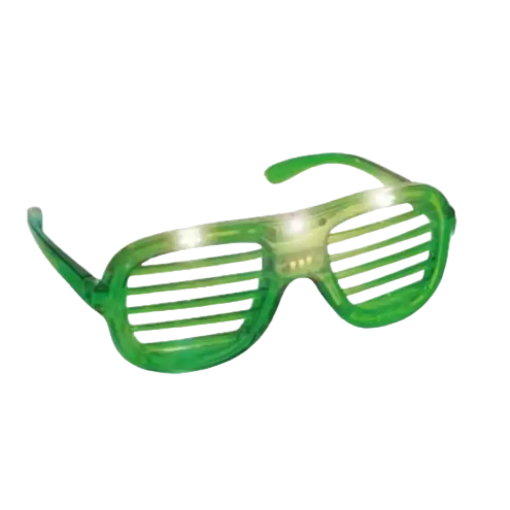 LED-zonweringbril met achtergrondverlichting - Groen