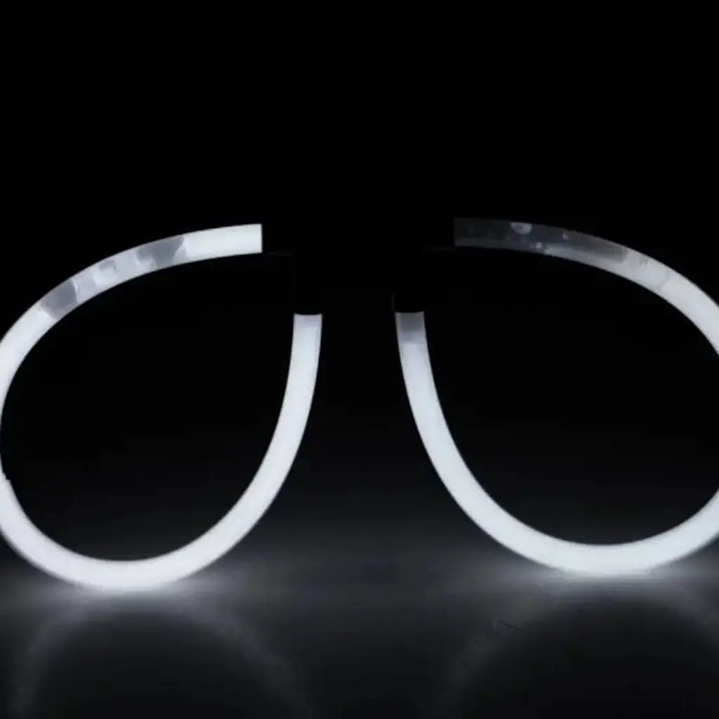 Witte fluorescerende bril - set van 2 paar