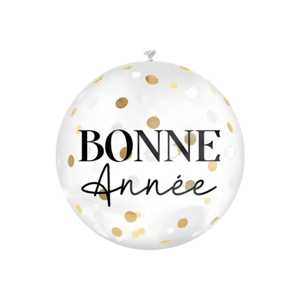 Reuze Gelukkig Nieuwjaar Confetti Ballon 100cm
