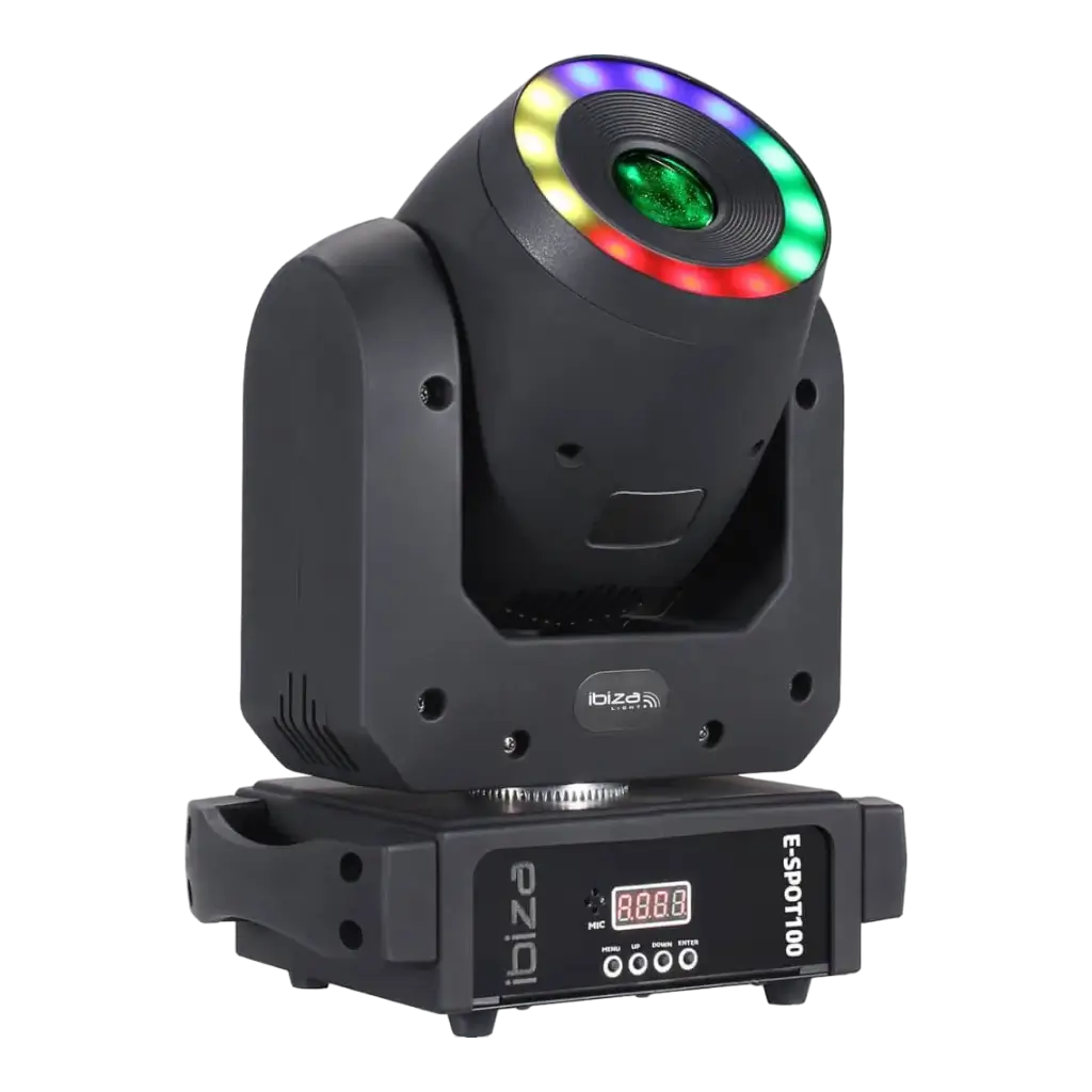 DMX-spot met RGB LED-ring E-SPOT100