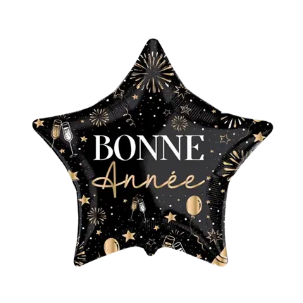 Metallic Gelukkig Nieuwjaar ballon 35cm