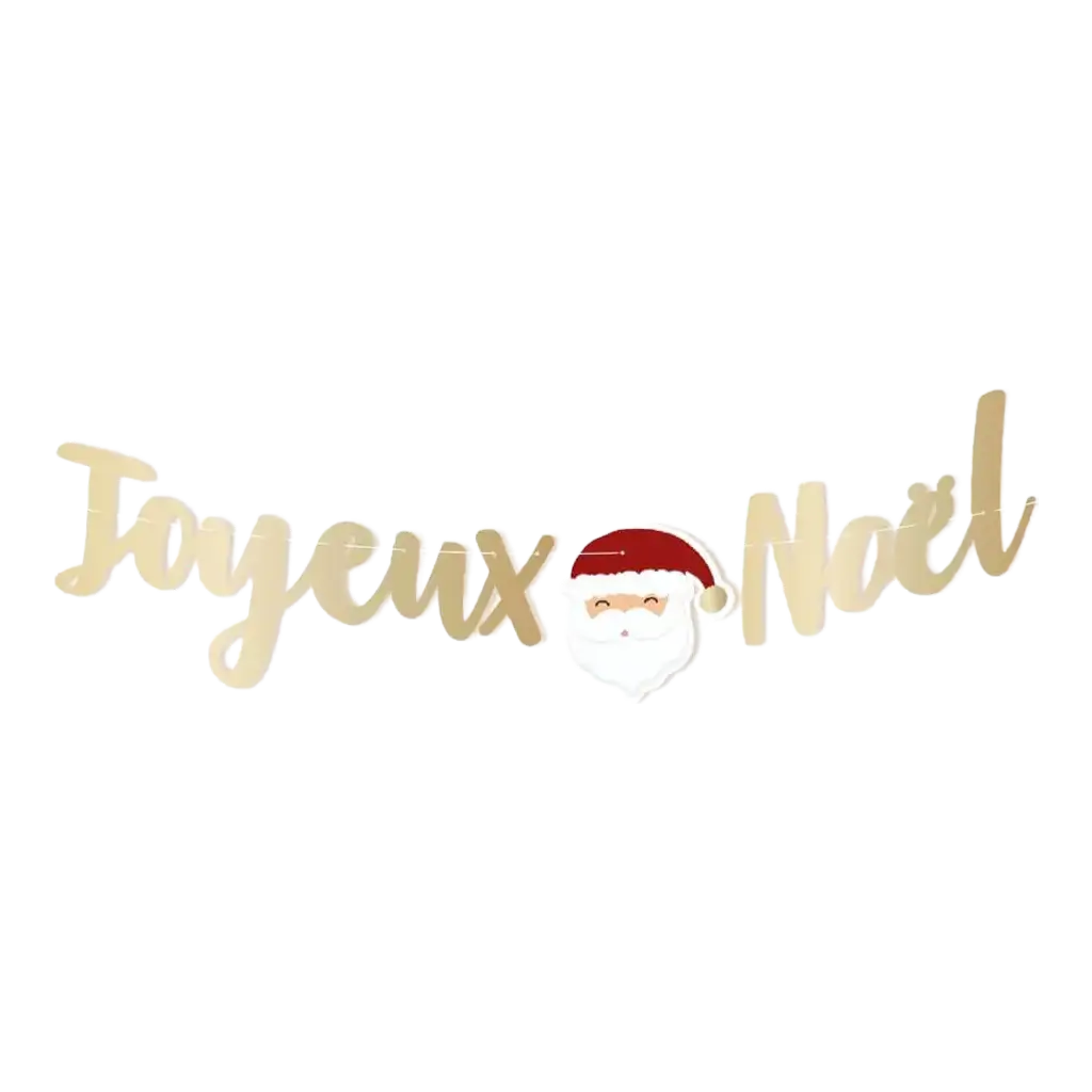 Joyeux Noël" gouden slinger 2 meter