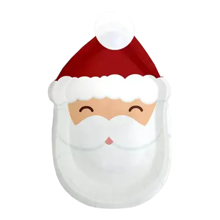 Kerstman dessertbord - set van 6