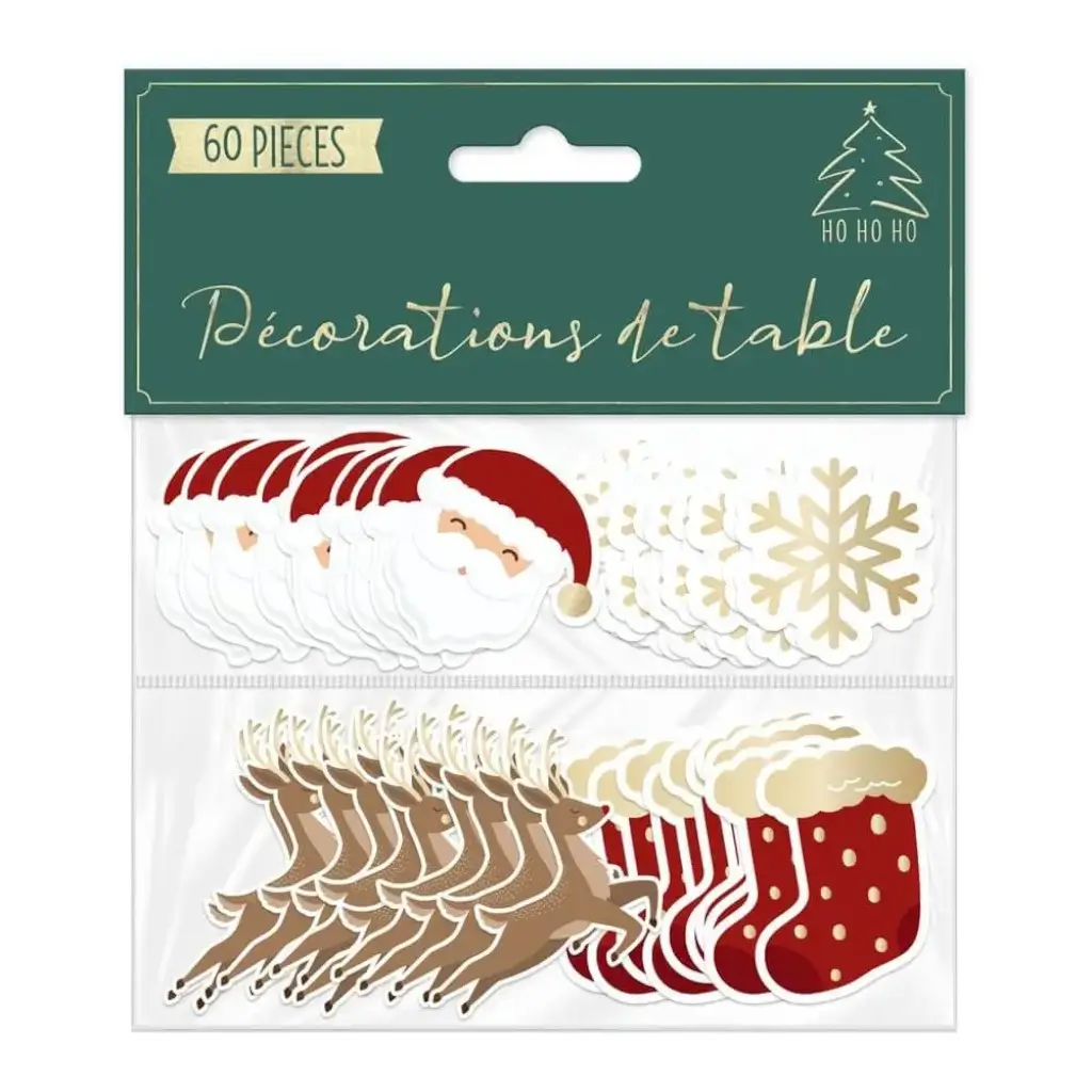 Kersttafel decoraties - Set van 60