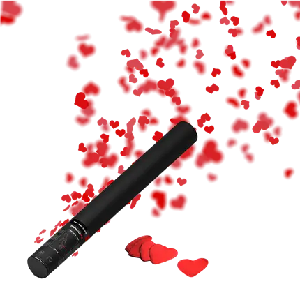 50 cm Magic FX rode harten handmatig confetti kanon