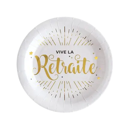 Bord Vive la Retraite - Set van 10