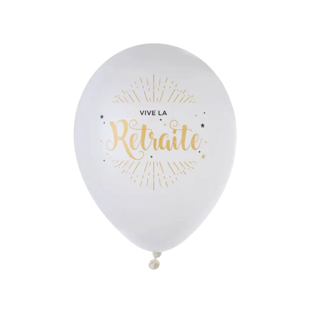 Vive la retraite ballon - Set van 8