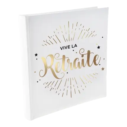 Vive la Retraite metallic gastenboek