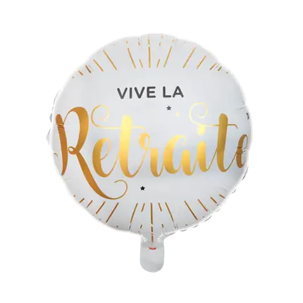 Vive la Retraite aluminium ballon