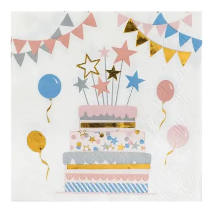 Kitty Party servet - Set van 20